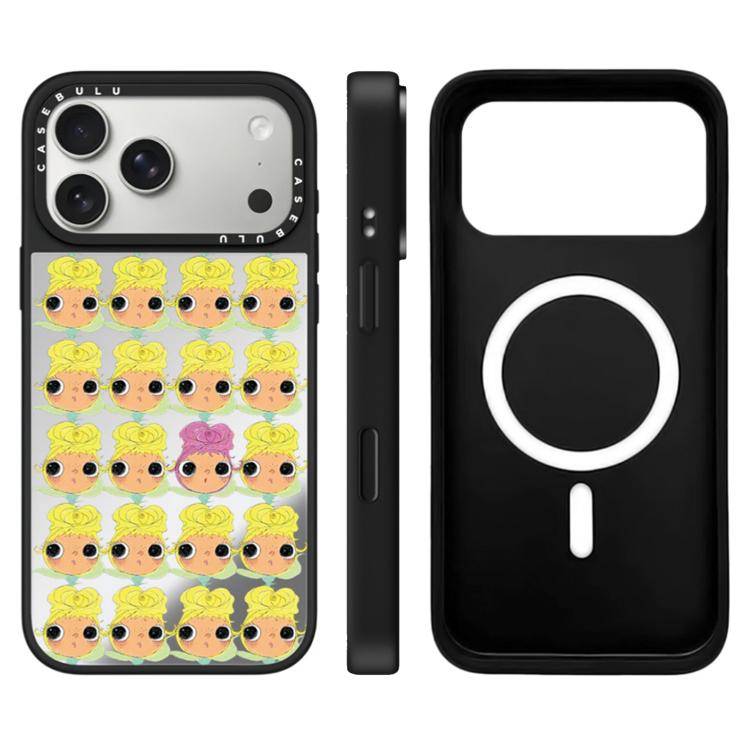 For iPhone 17 Pro Max YUY Series Pattern Camera Control Button Mirror Magnetic Phone Case