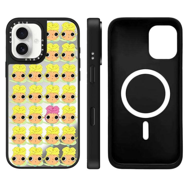 For iPhone 17 YUY Series Pattern Camera Control Button Mirror Magnetic Phone Case