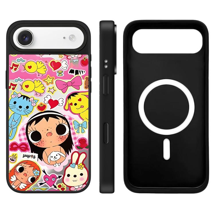 For iPhone Air YUY Series Pattern Camera Control Button Mirror Magnetic Phone Case
