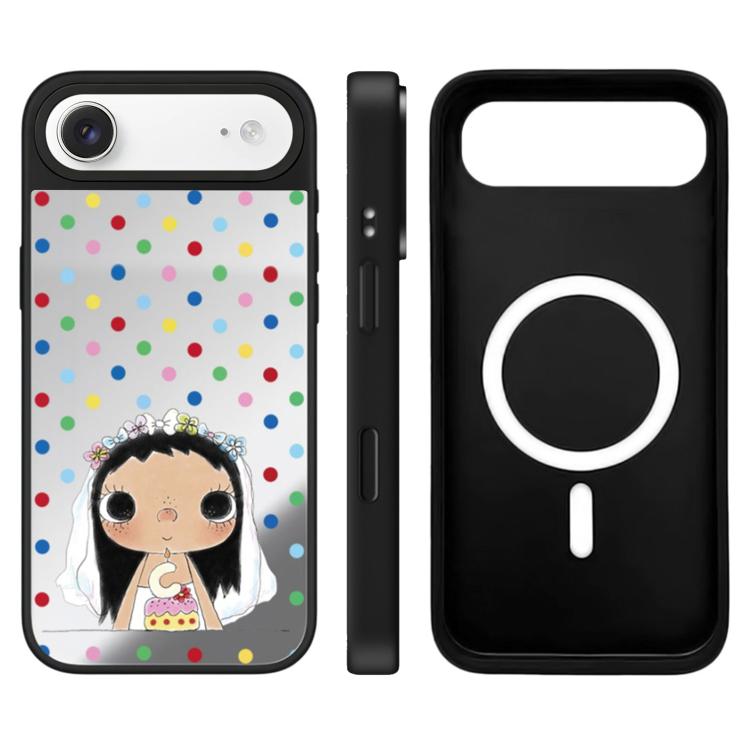 For iPhone Air YUY Series Pattern Camera Control Button Mirror Magnetic Phone Case