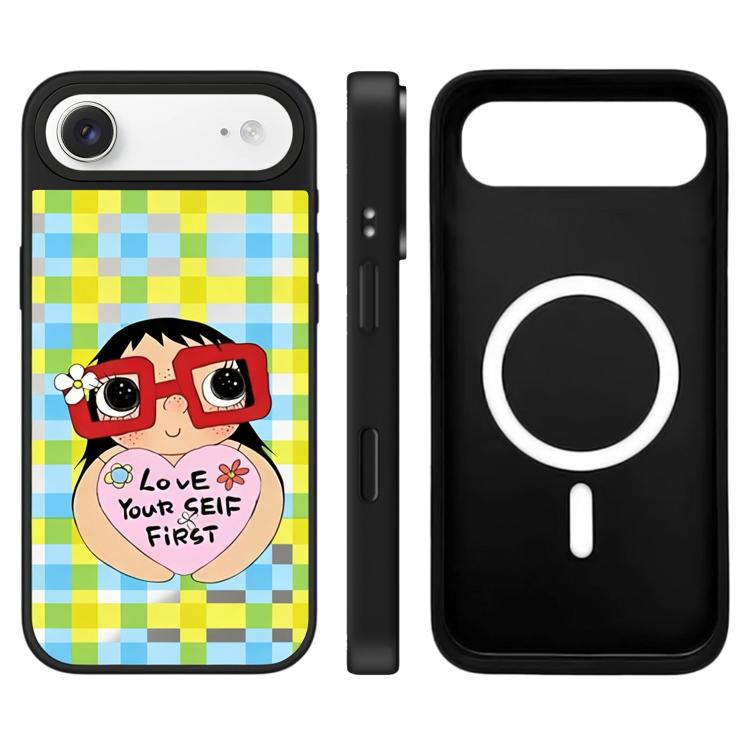 For iPhone Air YUY Series Pattern Camera Control Button Mirror Magnetic Phone Case