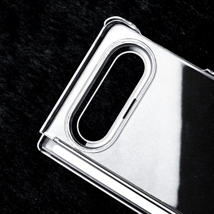 For Huawei Pura X Max Transparent PC Dual Axis Shockproof Phone Case with Lens Cover