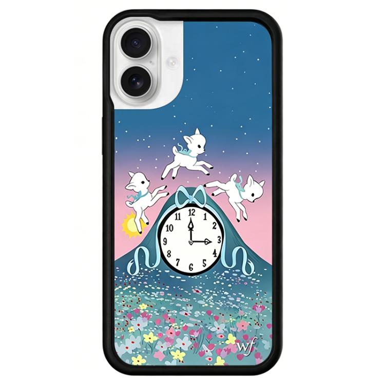 For iPhone 17 WildFlow Clock Sheep Series Pattern Phone Case