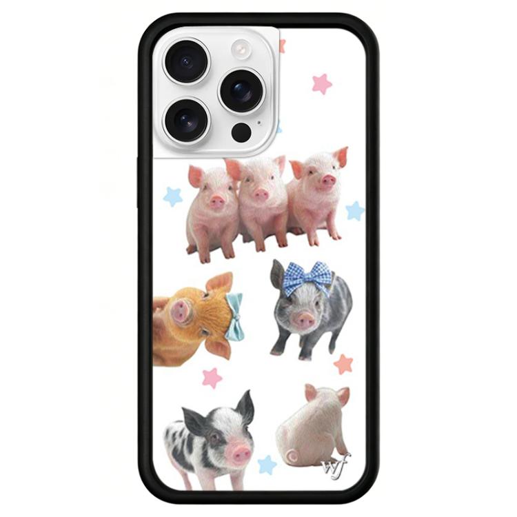 For iPhone 15 Pro Max WildFlow Clock Sheep Series Pattern Phone Case