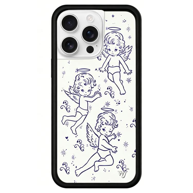 For iPhone 15 Pro WildFlow Clock Sheep Series Pattern Phone Case