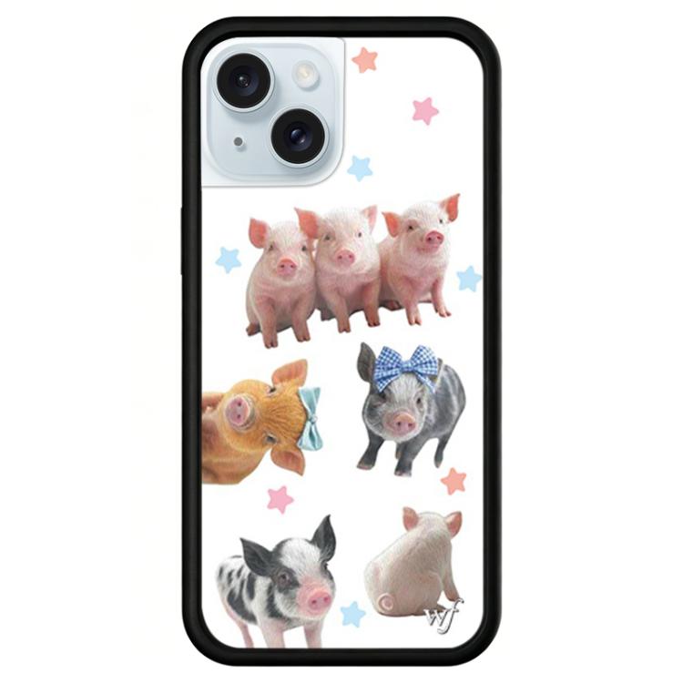 For iPhone 15 Plus WildFlow Clock Sheep Series Pattern Phone Case
