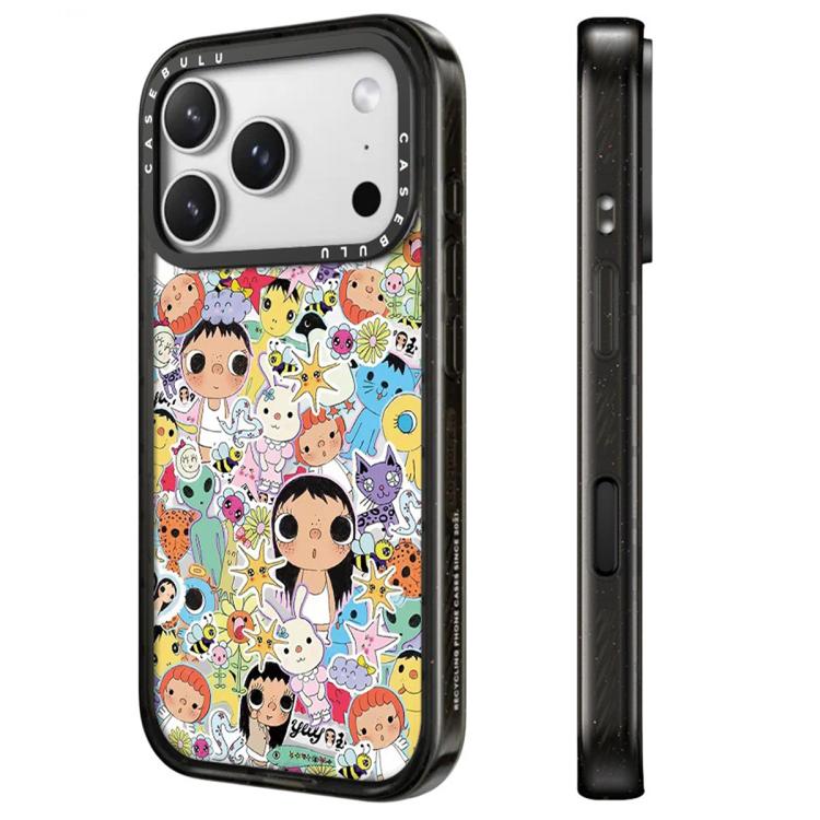 For iPhone 17 YUY Series Pattern Camera Control Button Transparent Acrylic Phone Case