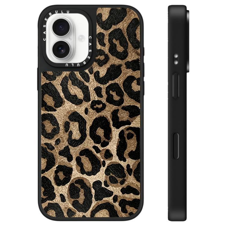 For iPhone 16 Plus Stars Leopard Series Pattern Mirror Phone Case