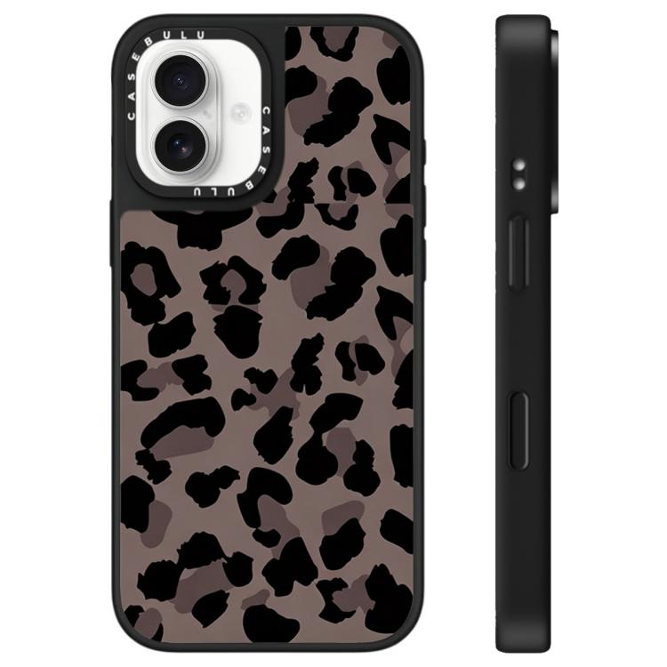 For iPhone 16 Plus Stars Leopard Series Pattern Mirror Phone Case