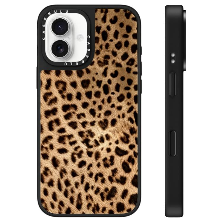 For iPhone 16 Stars Leopard Series Pattern Mirror Phone Case