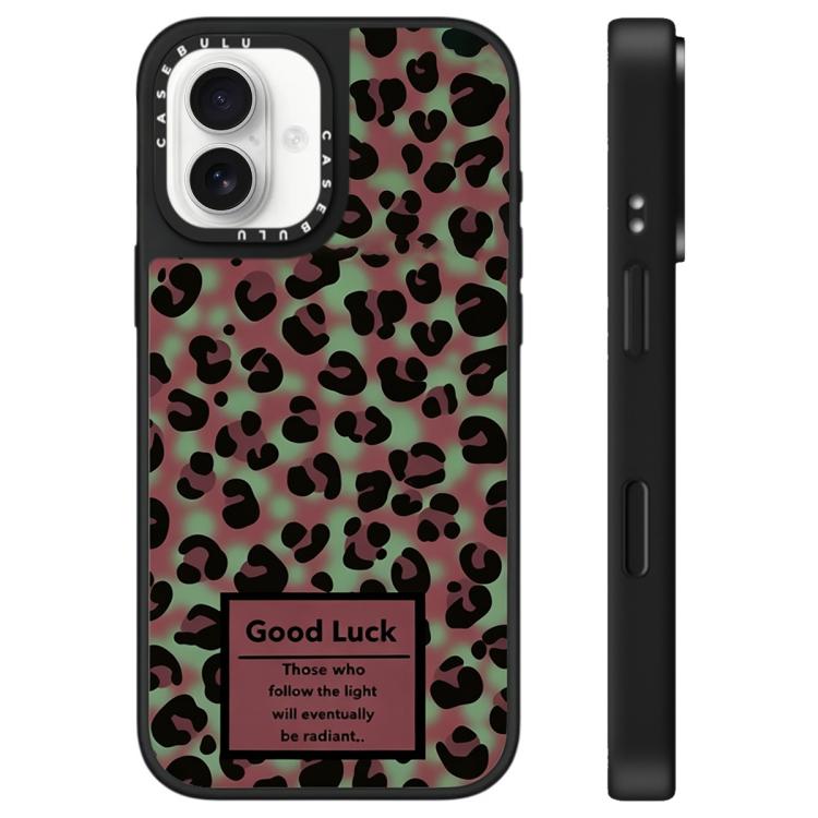 For iPhone 16 Stars Leopard Series Pattern Mirror Phone Case