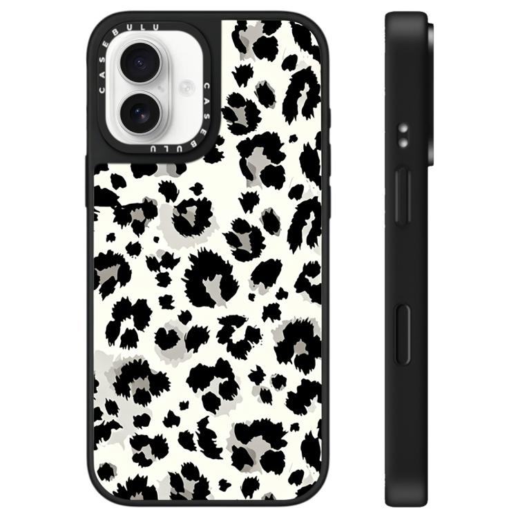 For iPhone 16 Stars Leopard Series Pattern Mirror Phone Case