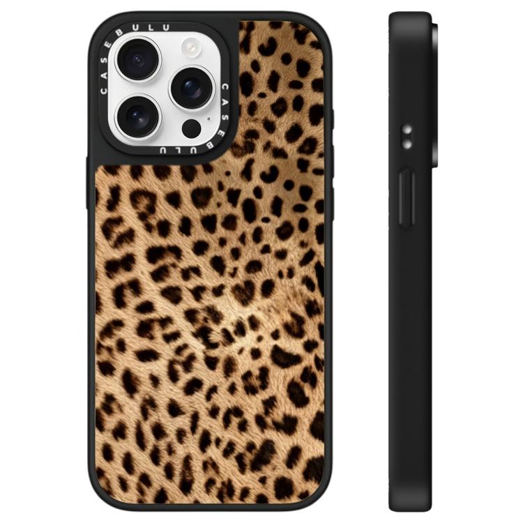 For iPhone 15 Pro Stars Leopard Series Pattern Mirror Phone Case