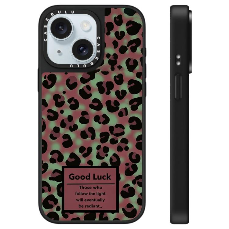 For iPhone 15 Plus Stars Leopard Series Pattern Mirror Phone Case