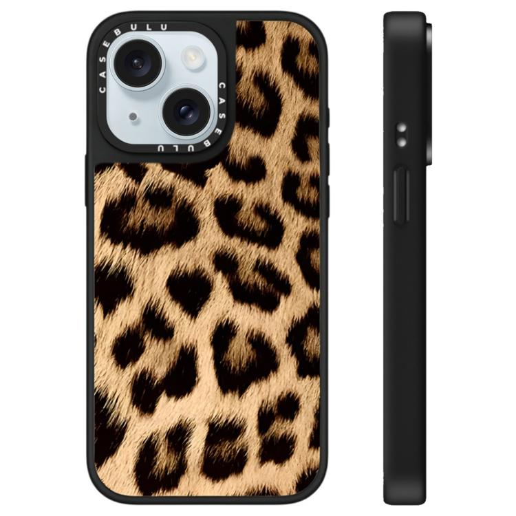 For iPhone 15 Plus Stars Leopard Series Pattern Mirror Phone Case