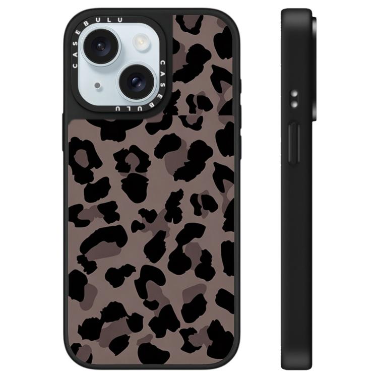 For iPhone 15 Plus Stars Leopard Series Pattern Mirror Phone Case