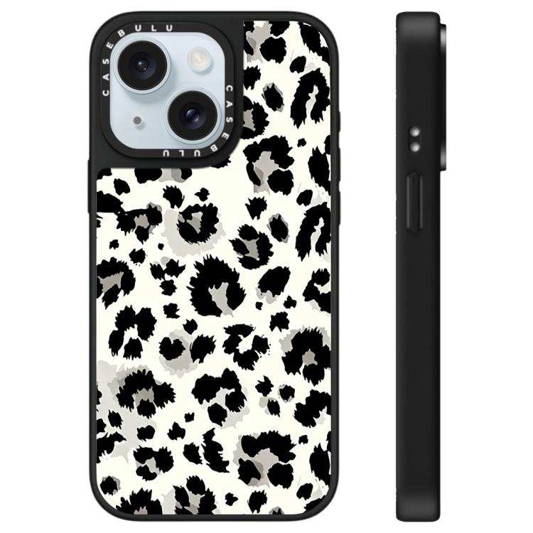 For iPhone 15 Plus Stars Leopard Series Pattern Mirror Phone Case