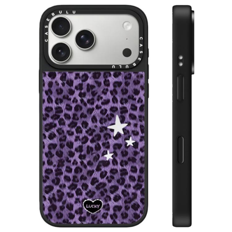 For iPhone 17 Pro Max Stars Leopard Series Pattern Camera Control Button Mirror Phone Case