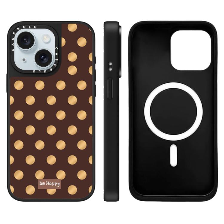 For iPhone 15 Plus Stars Leopard Series Pattern Mirror Magnetic Phone Case