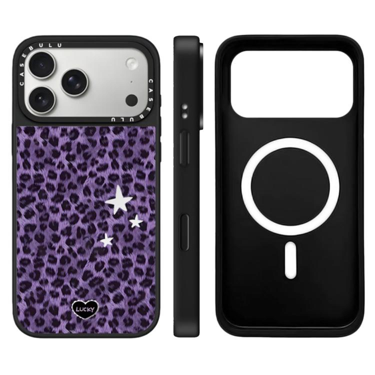 For iPhone 17 Pro Max Stars Leopard Series Pattern Camera Control Button Mirror Magnetic Phone Case