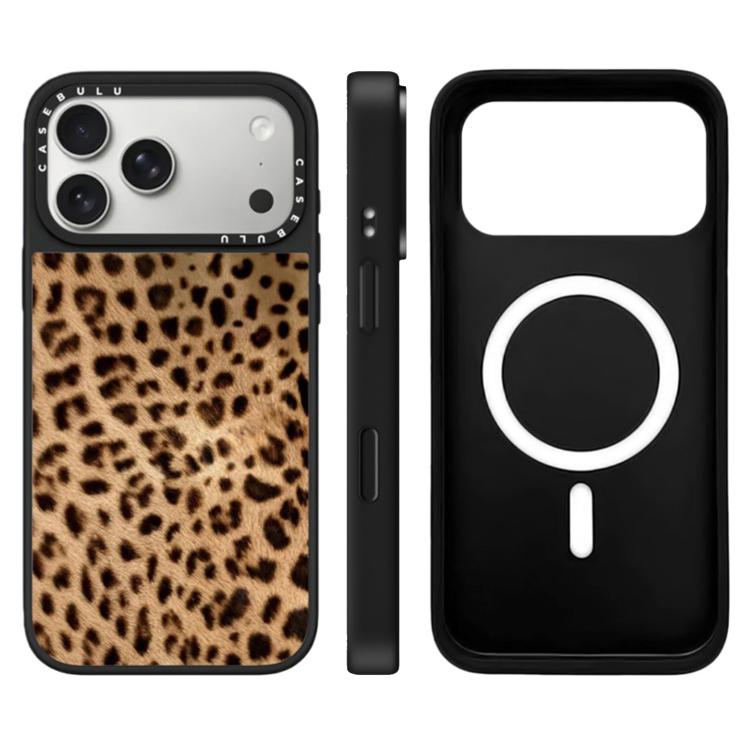 For iPhone 17 Pro Max Stars Leopard Series Pattern Camera Control Button Mirror Magnetic Phone Case