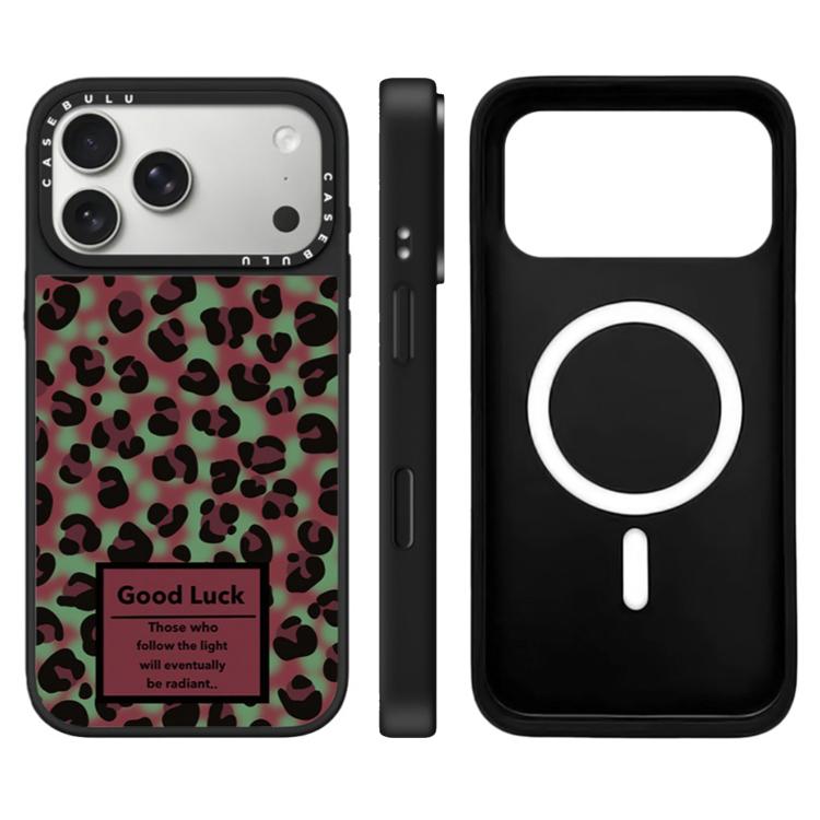 For iPhone 17 Pro Max Stars Leopard Series Pattern Camera Control Button Mirror Magnetic Phone Case