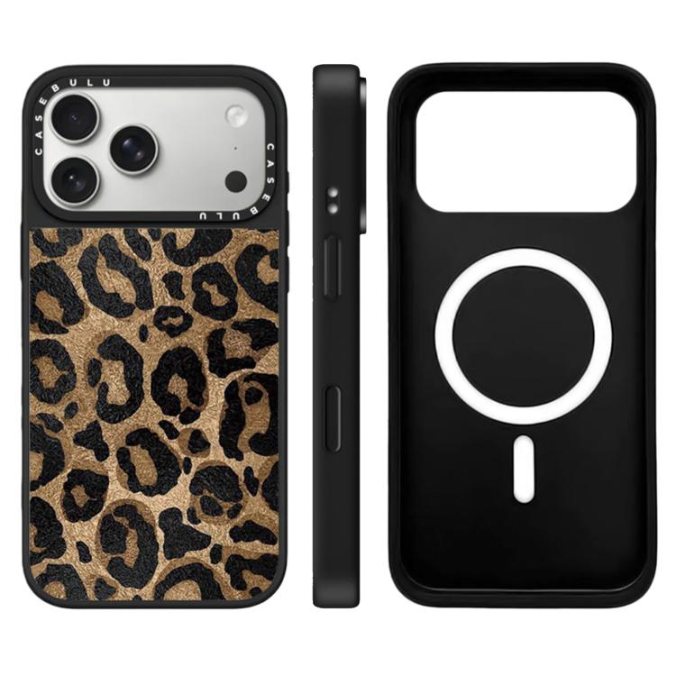 For iPhone 17 Pro Max Stars Leopard Series Pattern Camera Control Button Mirror Magnetic Phone Case