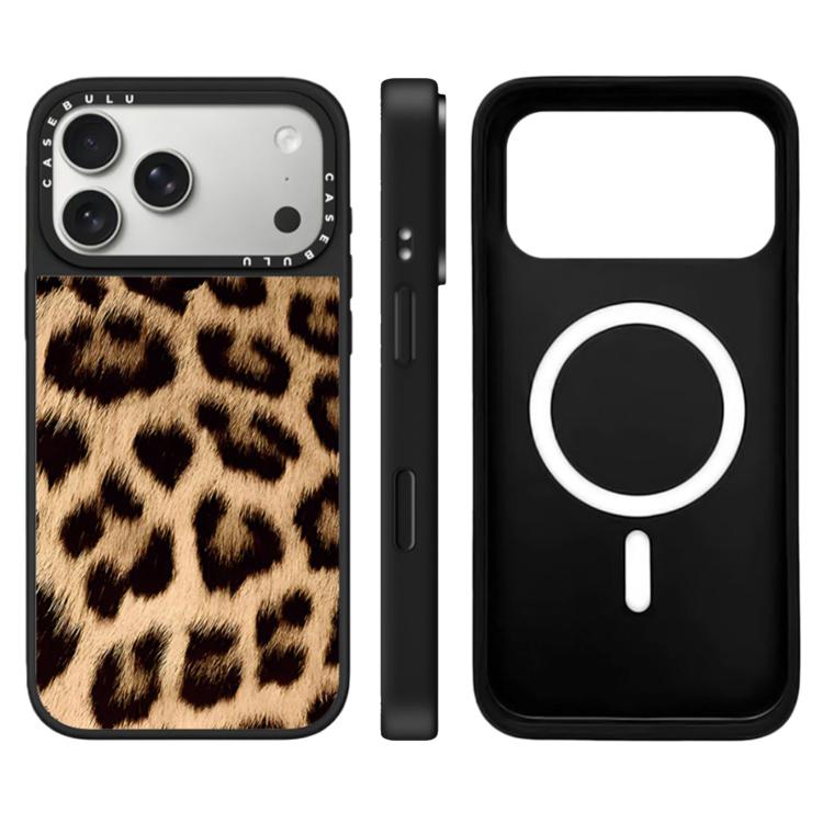 For iPhone 17 Pro Max Stars Leopard Series Pattern Camera Control Button Mirror Magnetic Phone Case