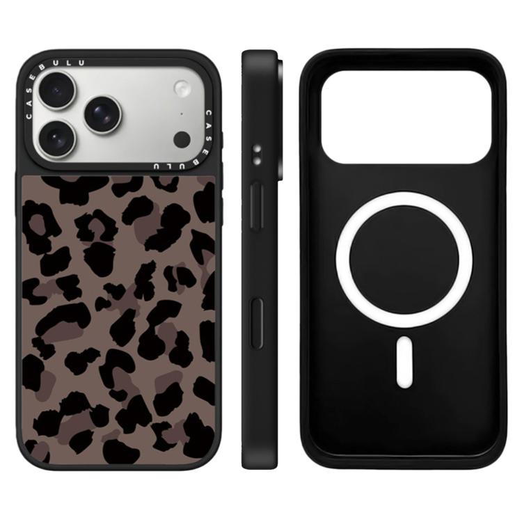 For iPhone 17 Pro Max Stars Leopard Series Pattern Camera Control Button Mirror Magnetic Phone Case