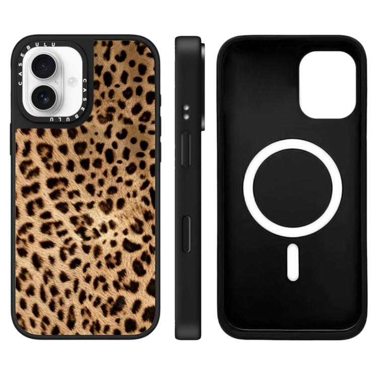 For iPhone 17 Stars Leopard Series Pattern Camera Control Button Mirror Magnetic Phone Case