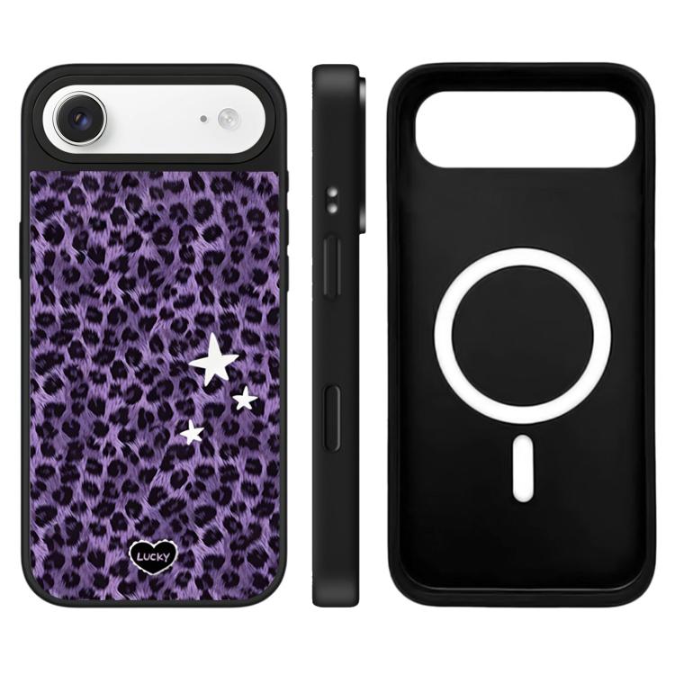 For iPhone Air Stars Leopard Series Pattern Camera Control Button Mirror Magnetic Phone Case