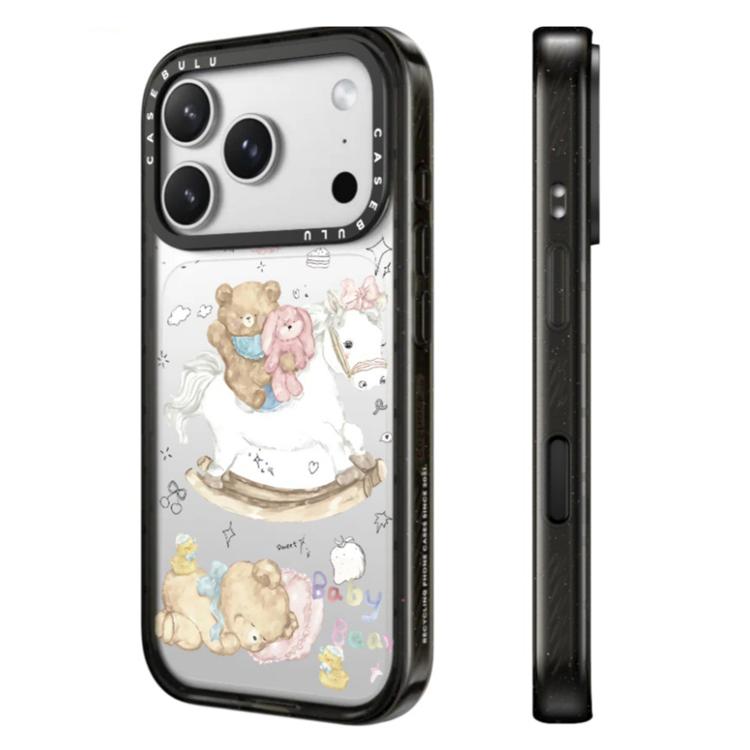 For iPhone 15 Hi Forest Series Pattern Transparent Acrylic Phone Case