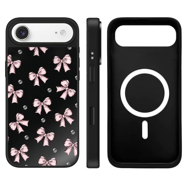For iPhone Air Leopard Cherry Series Pattern Camera Control Button Mirror Magnetic Phone Case