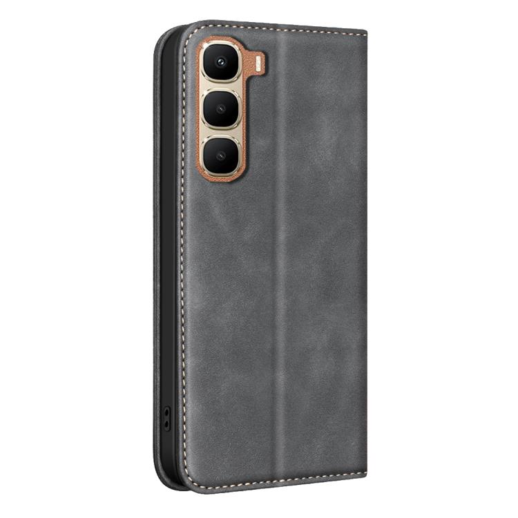 For Infinix Hot 70 5G BINFEN COLOR Calfskin Texture Magnetic RFID Vegan Leather Phone Case
