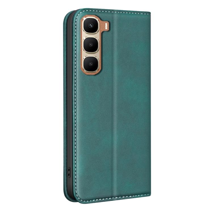 For Infinix Hot 70 5G BINFEN COLOR Calfskin Texture Magnetic RFID Vegan Leather Phone Case