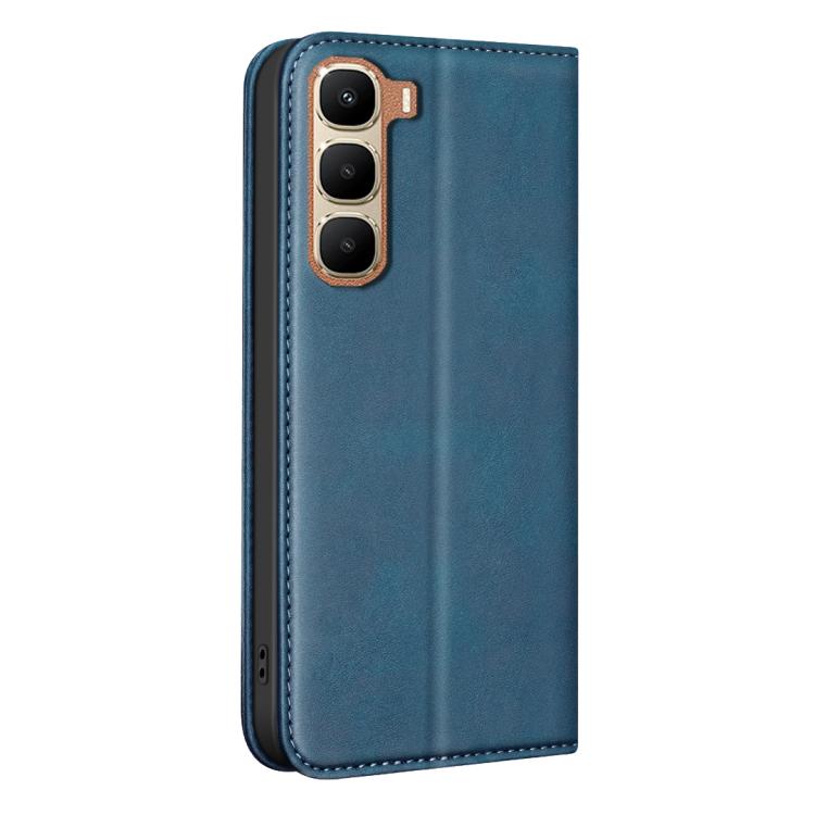 For Infinix Hot 70 5G BINFEN COLOR Calfskin Texture Magnetic RFID Vegan Leather Phone Case