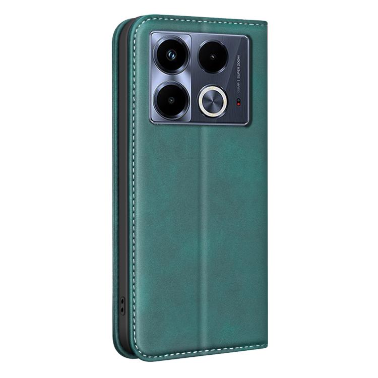 For Infinix Note 40 4G BINFEN COLOR Calfskin Texture Magnetic RFID Vegan Leather Phone Case