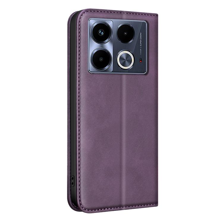 For Infinix Note 40 Pro 4G / 5G BINFEN COLOR Calfskin Texture Magnetic RFID Vegan Leather Phone Case