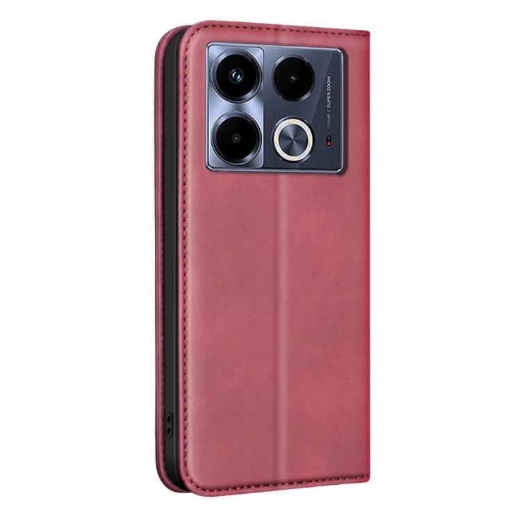 For Infinix Note 40 Pro 4G / 5G BINFEN COLOR Calfskin Texture Magnetic RFID Vegan Leather Phone Case