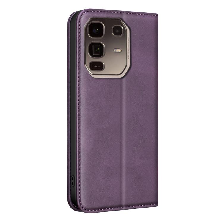 For Infinix Note 50 Pro+ 5G BINFEN COLOR Calfskin Texture Magnetic RFID Vegan Leather Phone Case