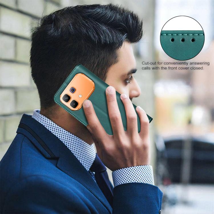 For Infinix Note 60 5G / 60 Pro 5G BINFEN COLOR Calfskin Texture Magnetic RFID Vegan Leather Phone Case