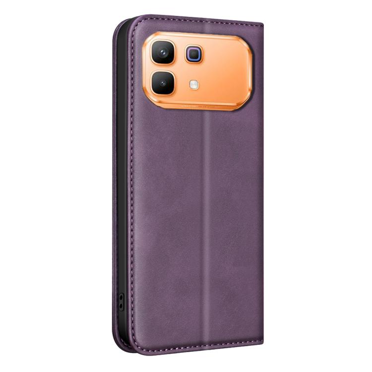 For Infinix Note 60 5G / 60 Pro 5G BINFEN COLOR Calfskin Texture Magnetic RFID Vegan Leather Phone Case