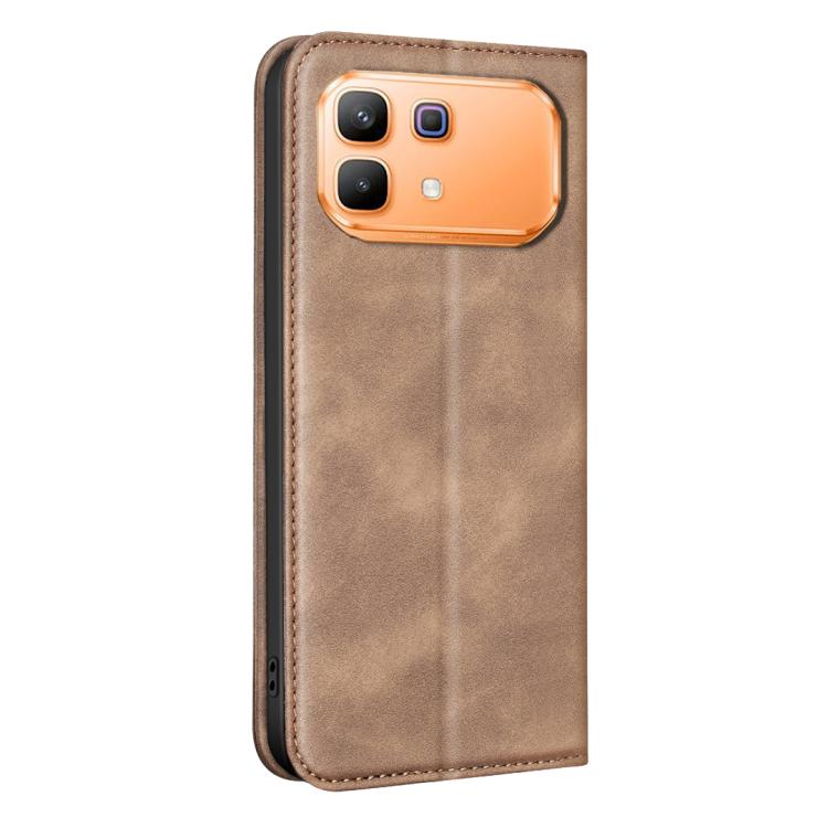 For Infinix Note 60 5G / 60 Pro 5G BINFEN COLOR Calfskin Texture Magnetic RFID Vegan Leather Phone Case
