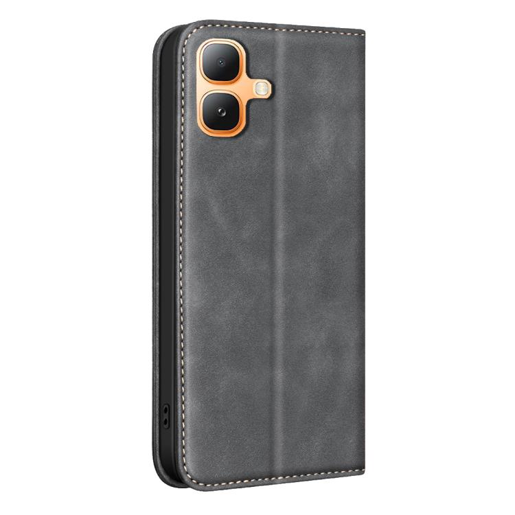 For Infinix Smart 20 4G BINFEN COLOR Calfskin Texture Magnetic RFID Vegan Leather Phone Case