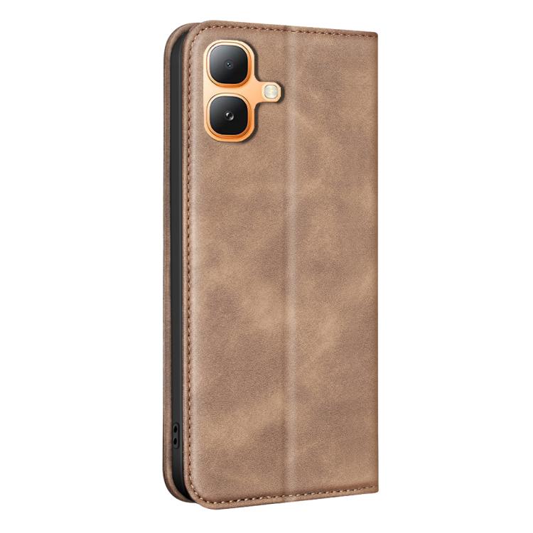 For Infinix Smart 20 4G BINFEN COLOR Calfskin Texture Magnetic RFID Vegan Leather Phone Case