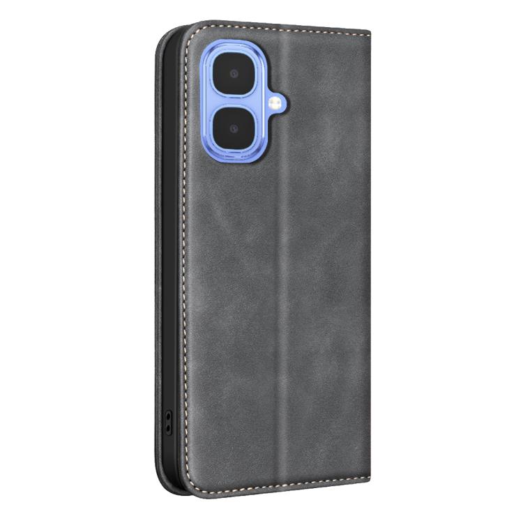 For Infinix Smart 10 / Tecno Pop 10 BINFEN COLOR Calfskin Texture Magnetic RFID Vegan Leather Phone Case