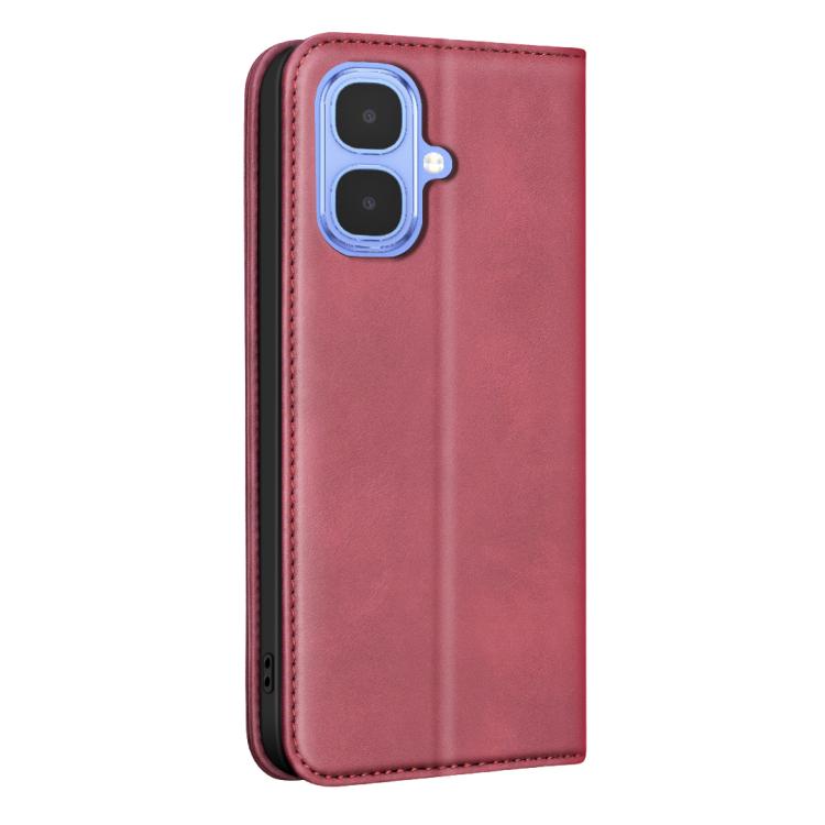For Infinix Smart 10 / Tecno Pop 10 BINFEN COLOR Calfskin Texture Magnetic RFID Vegan Leather Phone Case