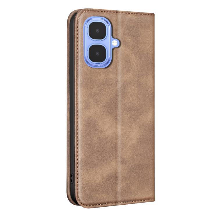 For Infinix Smart 10 / Tecno Pop 10 BINFEN COLOR Calfskin Texture Magnetic RFID Vegan Leather Phone Case