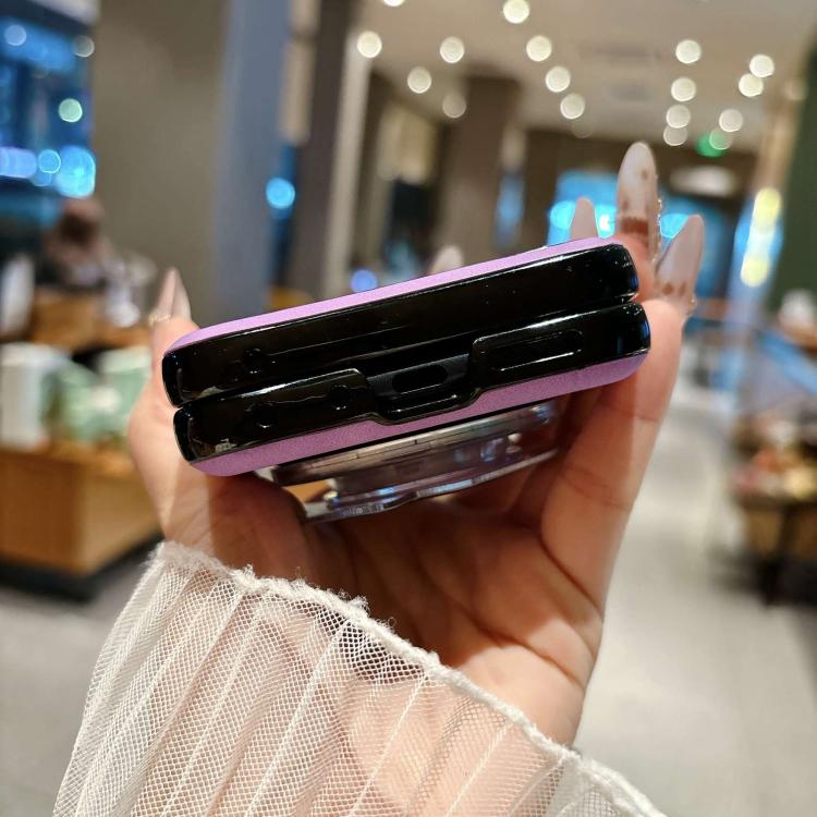 For Motorola Razr 60 Ultra Vegan Leather Side Buckle Magnetic Shockproof Phone Case with Hand Strap