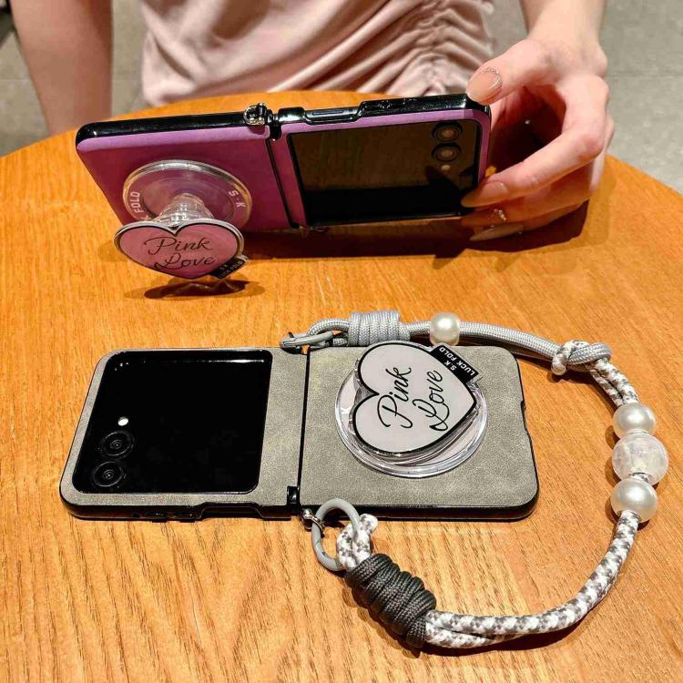 For Motorola Razr 60 Ultra Vegan Leather Side Buckle Magnetic Shockproof Phone Case with Hand Strap
